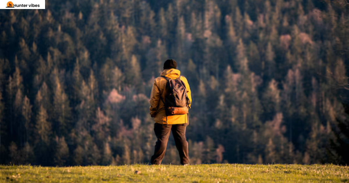 a man with hunting jacket